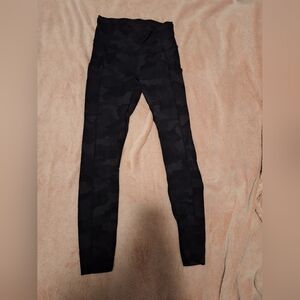 Black Lululemom Camouflage Leggings